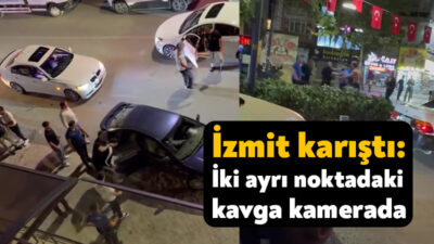 Kocaeli'nin İzmit ilçesinde iki farklı noktada çıkan kavga cep telefonu
