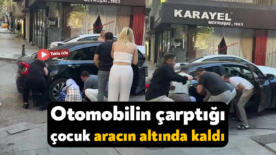 Kocaeli'nin İzmit ilçesinde dönüş yapan otomobil, annesiyle yolun karşısına geçmeye