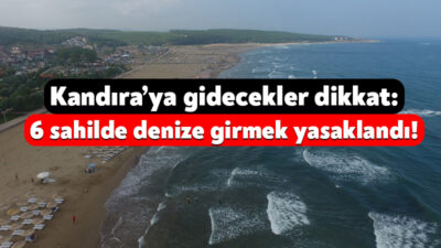 Kandıra Kaymakamlığı, ilçede yer alan 6 sahilde denize girmeyi yasakladı.
