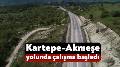 Kartepe-Akmeşe Devlet Yolu'nda üstyapı yenileme çalışması başladı. Çalışma nedeniyle yolun