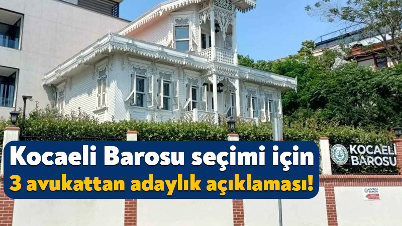 Kocaeli Barosu’nda gerçekleştirilecek olan kongre öncesinde mevcut Başkan Av. Caner