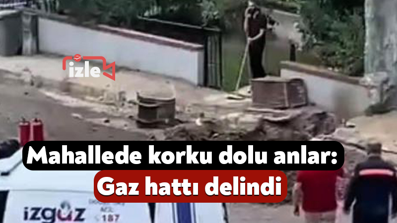 Kocaeli Körfez ilçesindeki mahallede korku dolu anlar: Gaz hattı delindi Kocaeli'nin Körfez ilçesinde yapılan kazı çalışması sırasında doğal gaz hattı