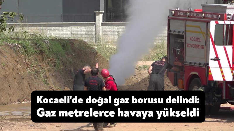 Kocaeli’de doğal gaz borusu delindi: Gaz metrelerce havaya yükseldi Kocaeli'nin Başiskele ilçesinde çalışma sırasında doğal gaz boru hattının delinmesi