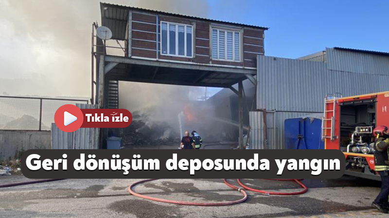 Kocaeli’de geri dönüşüm deposunda yangın Kocaeli'nin Gebze ilçesinde geri dönüşüm deposunda çıkan yangın kontrol altına