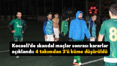 Kocaeli’de üst lige çıkacak takımın belirlenmesi için aynı anda oynanan