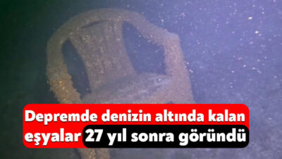 17 Ağustos 1999 Marmara Depremi'nde Kocaeli'nin Gölcük ilçesinde sular altında