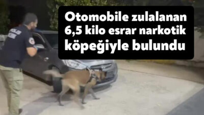 Kocaeli'nin İzmit ilçesinde polis ekiplerinin düzenlediği operasyonda, otomobilin içerisine zulalanmış