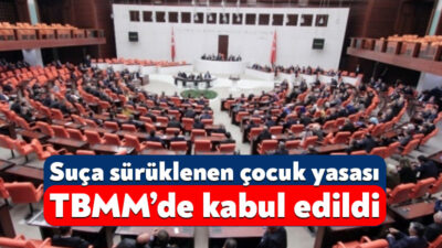 Türkiye Büyük Millet Meclisi (TBMM) Genel Kurulu’nda, suça sürüklenen