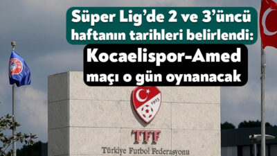 Trendyol Süper Lig’de 2’nci ve 3’üncü haftanın maç programları açıklandı.
