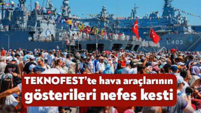 TEKNOFEST Mavi Vatan'da hava araçları gösteri yaptı. Deniz Hava Komutanlığına