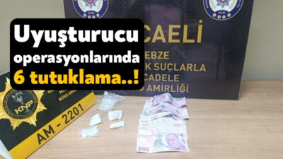 Kocaeli’de polis ekiplerince düzenlenen uyuşturucu operasyonlarında gözaltına alınan 11 şüpheliden
