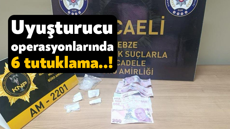 Kocaeli’de polis ekiplerince düzenlenen uyuşturucu operasyonlarında gözaltına alınan 11 şüpheliden