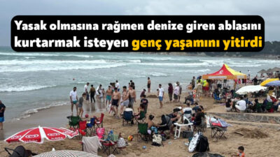Kocaeli'nin Kandıra ilçesinde boğulma tehlikesi geçiren ablasını kurtarmak için denize