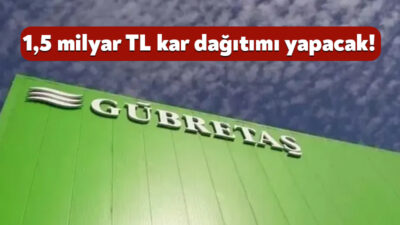 Kocaeli’de faaliyet gösteren GÜBRETAŞ, 1,5 milyon TL değerinde kar dağıtımı