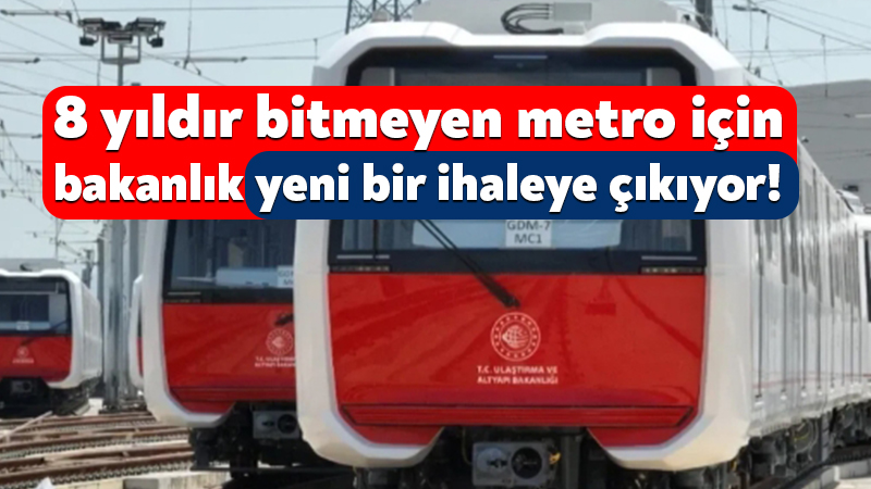 8 yıldır bitmeyen Gebze-Darıca Metrosu için bakanlık yeni bir ihaleye çıkıyor! Ulaştırma ve Altyapı Bakanlığı’nın 8 yıldır açmayı planladığı Gebze-Birlik OSB