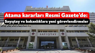 Cumhurbaşkanı Recep Tayyip Erdoğan tarafından yapılan atamalar Resmi Gazete’de yayınlandı.