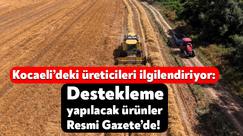 Kocaeli’deki üreticileri ilgilendiriyor: Destekleme yapılacak ürünler Resmi Gazete’de! Bitkisel üretime yönelik destek kat sayısı yeniden belirlendi. Resmi Gazete’de
