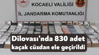 Kocaeli İl Jandarma Komutanlığı, Dilovası’nda durdurula 2 araçta piyasa değeri