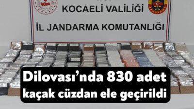 Kocaeli İl Jandarma Komutanlığı, Dilovası’nda durdurula 2 araçta piyasa değeri