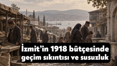 İzmit Belediyesi’nin 1918 bütçesine ilişkin Osmanlı belgesinde, çalışanların maaşlarıyla geçinemediği