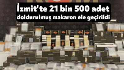Kocaeli’nin İzmit ilçesinde 2 iş yerine yapılan operasyonda 21 bin