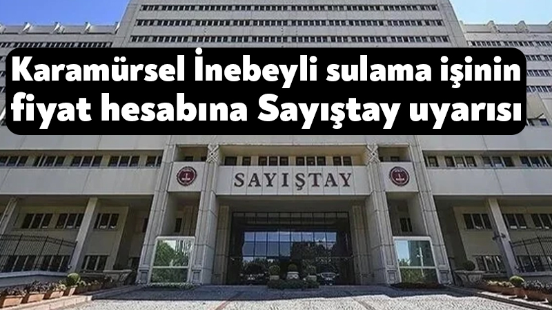 Karamürsel İnebeyli Göleti sulama işinde kullanılan fiyat hesaplama yöntemi Sayıştay