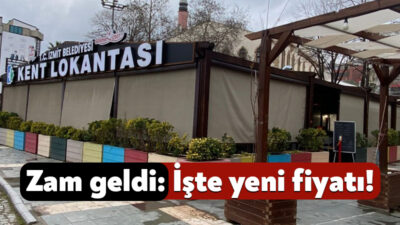 İzmit Belediyesi’ne ait kent lokantalarına zam geldi. 1 Eylül Salı