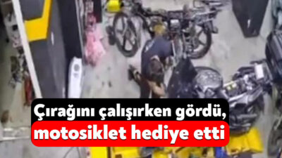 Kocaeli’de bir motosiklet tamircisi, kendisinden habersiz gece yarısına kadar dükkanda