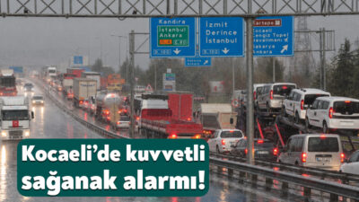 Kocaeli’de yağışlı hava etkisini sürdürüyor. Meteoroloji Genel Müdürlüğü’nün 23 Eylül