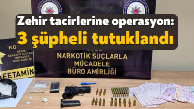 Kocaeli'de düzenlenen uyuşturucu operasyonunda yakalanan 3 şüpheli tutuklandı. Aramalarda 247