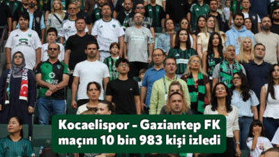 Trendyol Süper Lig'in 6. haftasında Kocaelispor'un, Gaziantep FK'yı ağırladığı karşılaşmayı