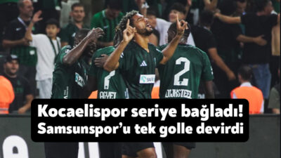 Trendyol Süper Lig’in 4. haftasında Kocaelispor, sahasında konuk ettiği Samsunspor’u