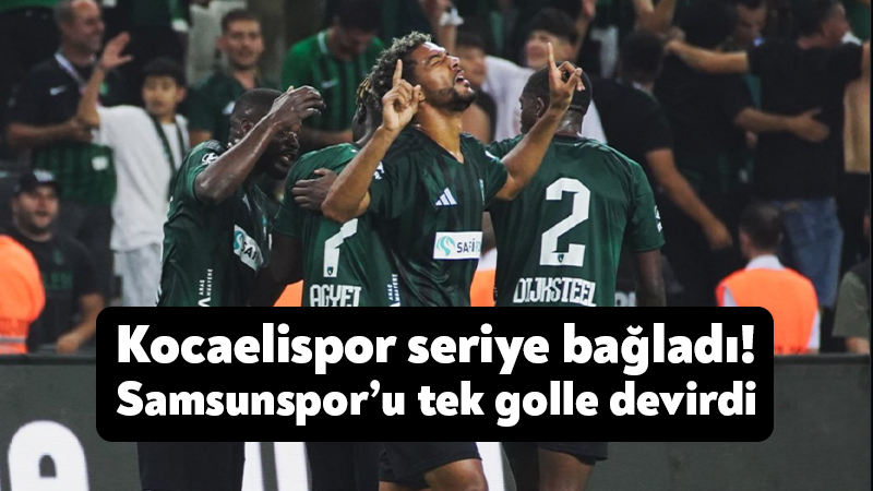Kocaelispor seriye bağladı! Samsunspor’u tek golle devirdi! Kocaelispor: 1 Samsunspor: 0 Trendyol Süper Lig’in 4. haftasında Kocaelispor, sahasında konuk ettiği Samsunspor’u