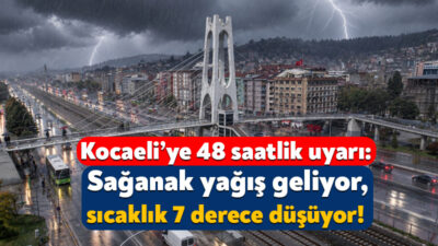 Meteoroloji Genel Müdürlüğü’nün yaptığı son değerlendirmeye göre, Kocaeli’de yarın ve