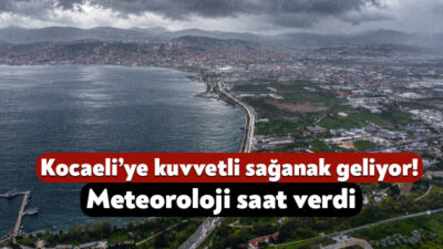Kocaeli’de sıcak ve parçalı bulutlu havanın ardından sağanak yağış etkisini