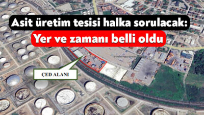 Modül Enerji Şirketi’nin Körfez’de kurmayı planladığı asit üretim tesisi için