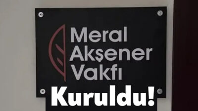 İYİ Parti'nin kurucu Genel Başkanı Meral Akşener'in ismini taşıyan vakfın