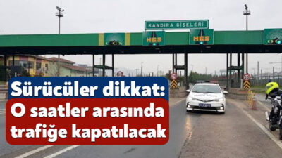 Karayolları 1. Bölge Müdürlüğü tarafından O-4 TEM Otoyolu Kandıra Ücret