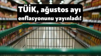 TÜİK, ağustos ayı enflasyon verilerini yayınladı. Buna göre, aylık enflasyon