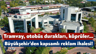 Kocaeli Büyükşehir Belediyesi, açık hava reklam ünitelerini, reklam üniteli otobüs