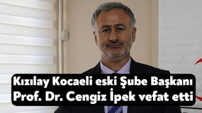 Türk Kızılay Kocaeli Şube Başkanlığı’nın 6 yıl başkanlık görevini yürüten