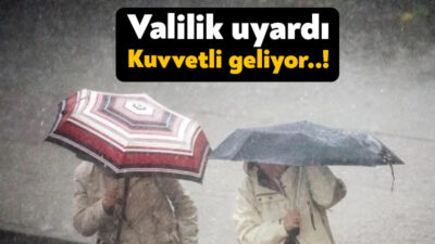 Kocaeli Valiliği, pazar günü başlayacak sağanak yağışın pazartesi gecesine kadar