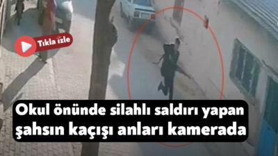 Manisa’nın Turgutlu ilçesinde bir mesleki ve teknik lisenin önünde silahla
