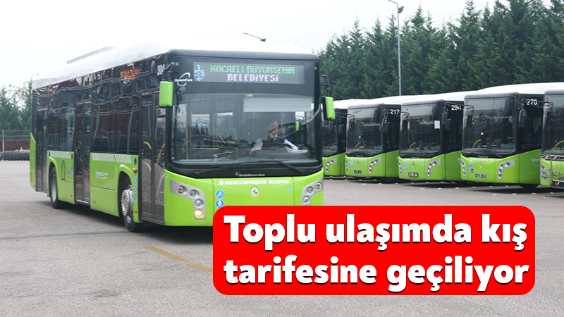 Kocaeli’de toplu ulaşımda kış tarifesine geçiliyor Kocaeli Büyükşehir Belediyesi, yeni eğitim-öğretim yılının başlamasıyla birlikte toplu ulaşımda
