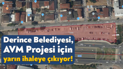 Derince Belediyesi’nin Denizciler Mahallesi’nde yapmayı planladığı alışveriş merkezi projesi için