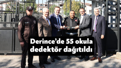 Derince Belediyesi tarafından temin edilen dedektörler, ilçedeki 55 okulda görev