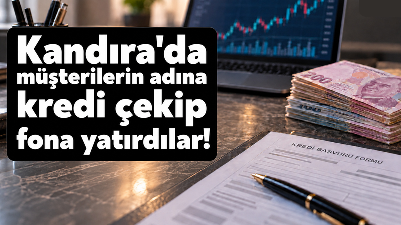 Kandıra’da müşterilerin adına kredi çekip fona yatırdılar iddiası! Kocaeli Kandıra'da yaklaşık 20 banka müşterisinin bilgileri dışında adlarına kredi