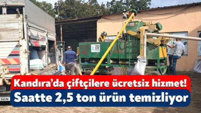 Büyükşehir’in Kandıra Belediyesi’ne tahsis ettiği seyyar selektör, saatte 2,5 ton