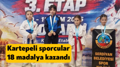 Kartepe Belediyespor, Darıca’daki Minik Yıldızlar Karate Ligi Finali’nde 18 madalya