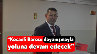 Kocaeli Barosu seçimlerini resmi olmayan sonuçlara göre kazanan Serdar Solak,